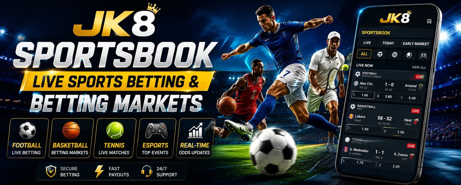 JK8 Sportsbook – Live Sports Betting & Betting Markets