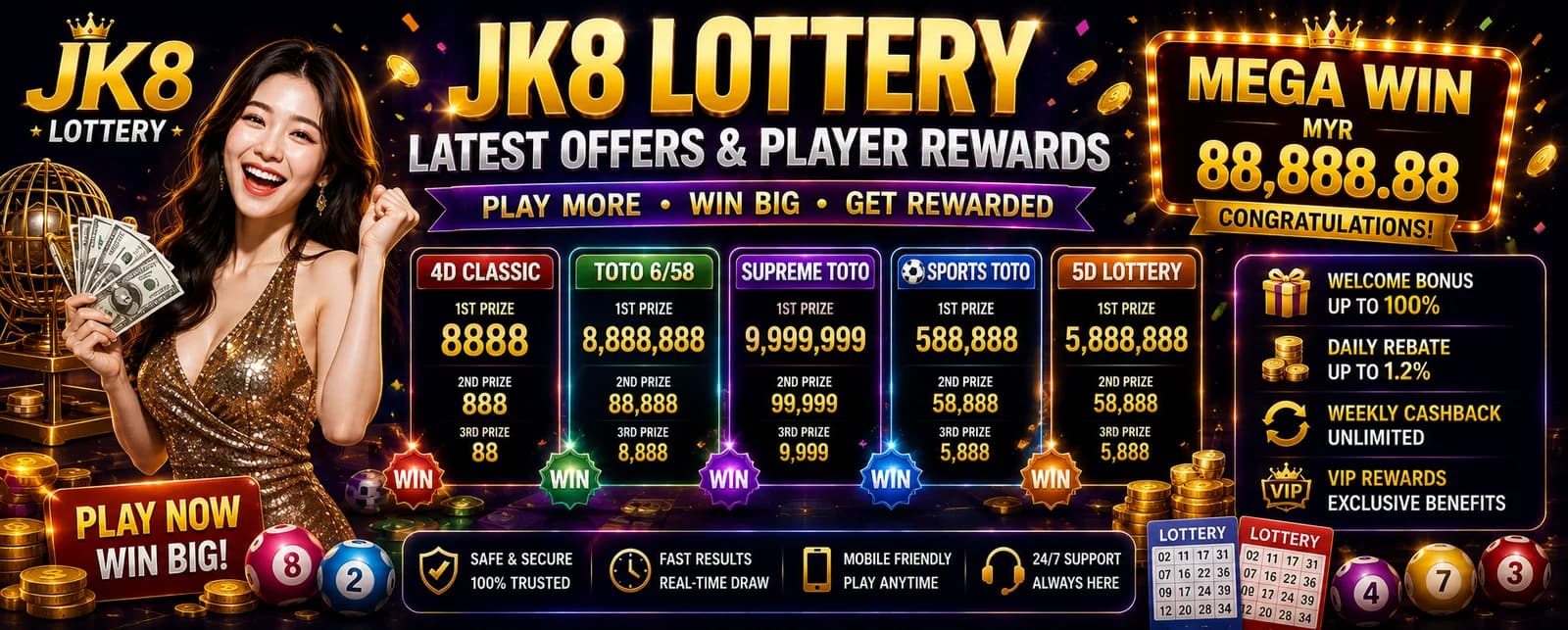 JK8 Lottery – Results, Games & Player Guide